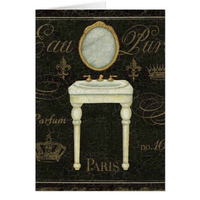 ヴィンテージの鏡および流し (正面)