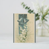 ヴィンテージの鐘とイースターのユリ ポストカード (スタンド正面)