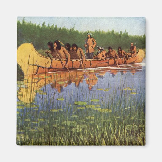 ヴィンテージの開拓者、Remington著すばらしい探検家 マグネット (正面)