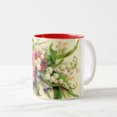 ヴィンテージの開花のマグ ツートーンマグカップ (正面右)