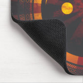 ヴィンテージの陰陽の記号のプリント マウスパッド (コーナー)