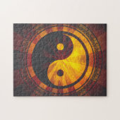 ヴィンテージの陰陽の記号 ジグソーパズル (横)