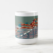 ヴィンテージの陸上競技のコーヒー・マグ コーヒーマグカップ (中央)