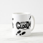 ヴィンテージの障害物のダンサーの詰ること コーヒーマグカップ (正面右)