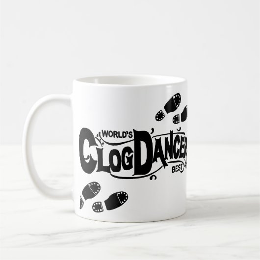 ヴィンテージの障害物のダンサーの詰ること コーヒーマグカップ (左)