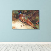 ヴィンテージの雄鶏と雌雄雉 キャンバスプリント (インサイチュ (ウッドフロア))