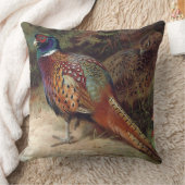 ヴィンテージの雄鶏と雌雄雉 クッション (ブランケット)