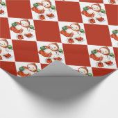 ヴィンテージの雪だるまのクリスマスの包装紙 ラッピングペーパー (角)