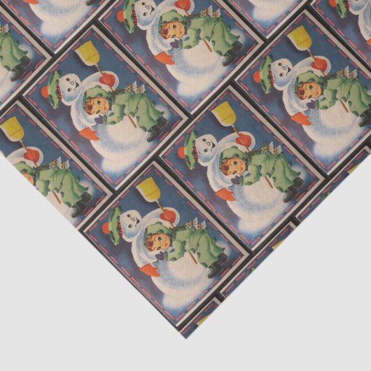 ヴィンテージの雪だるまの子供のパーティーのティッシュ 薄葉紙 (詳細)