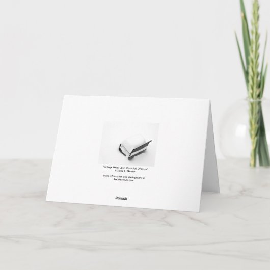 ヴィンテージの雪に満ちた金属製の芝生椅子 シーズンカード (裏面)