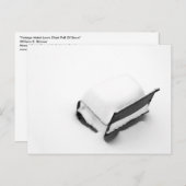 ヴィンテージの雪に満ちた金属製の芝生椅子 ポストカード (正面/裏面)