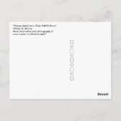 ヴィンテージの雪に満ちた金属製の芝生椅子 ポストカード (裏面)