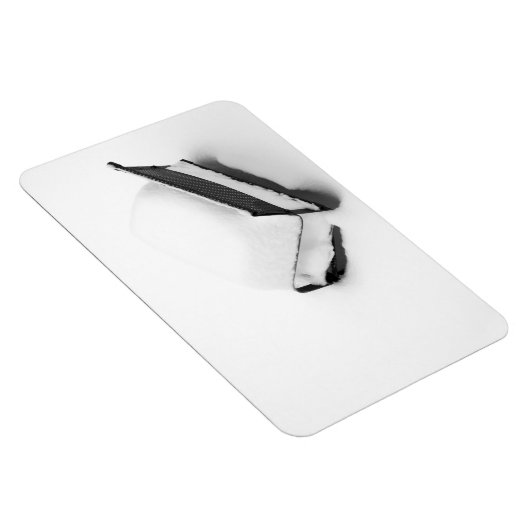 ヴィンテージの雪に満ちた金属製の芝生椅子 マグネット (右側)