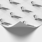 ヴィンテージの雪に満ちた金属製の芝生椅子 ラッピングペーパー (角)