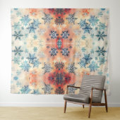 ヴィンテージの雪の模様 – タペストリー (インサイチュ(横))