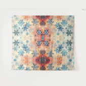 ヴィンテージの雪の模様 – タペストリー (正面(横))