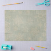 ヴィンテージの雪片の素朴な冬のティール（緑がかった色）ブルークリーム 薄葉紙 (クラフト)