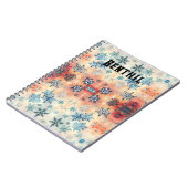 ヴィンテージの雪片パターン – ノートブック (左側)