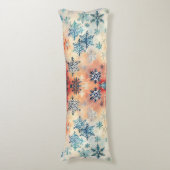 ヴィンテージの雪片パターン – 抱き枕 (正面縦)