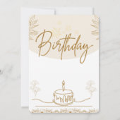 ヴィンテージの雰囲気を満喫: レトロな誕生日カード 招待状 (裏面)