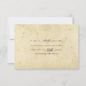 ヴィンテージの電報の解放の応答カード 出欠カード (裏面)