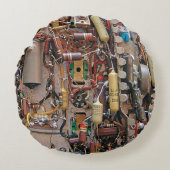 ヴィンテージの電子工学の抵抗器コンデンサーおよびワイヤー ラウンドクッション (正面)