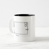 ヴィンテージの電気技師の回路 ツートーンマグカップ (正面左)