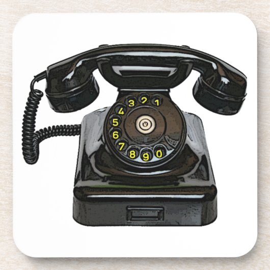 ヴィンテージの電話コルクによって支持されるコースター コースター (正面)