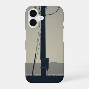 ヴィンテージの電話ポールの土台 iPhone 16ケース
