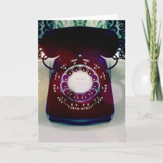 ヴィンテージの電話挨拶状 カード (正面)