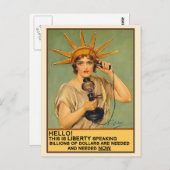 ヴィンテージの電話 ポストカード (正面/裏面)