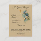 ヴィンテージの霊的花束の祈りの言葉の神聖なカード 名刺 (裏面)