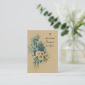 ヴィンテージの霊的花束の祈りの言葉の神聖なカード 名刺 (スタンド正面)