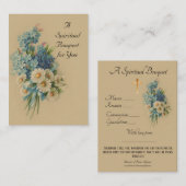 ヴィンテージの霊的花束の祈りの言葉の神聖なカード 名刺 (正面/裏面)