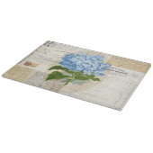 ヴィンテージの青いアジサイのフランスのなまな板 カッティングボード (角)