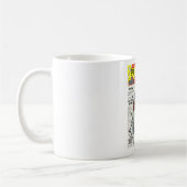 ヴィンテージの青いカブトムシの漫画本のスーパーヒーロー コーヒーマグカップ (左)