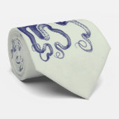 ヴィンテージの青いタコtie2 ネクタイ (ロール)