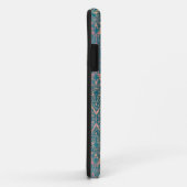 ヴィンテージの青いダマスク織の花のグランジなiPhoneの場合 Case-Mate iPhoneケース (裏面/右)