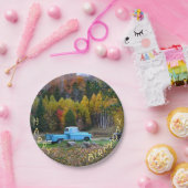 ヴィンテージの青いトラックのハッピーバースデー ペーパープレート (パーティー)