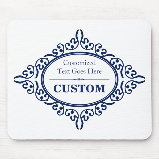 ヴィンテージの青いラベル3 マウスパッド (正面)