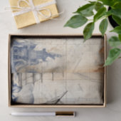 ヴィンテージの青い航海の切り離し 薄葉紙 (ギフト)