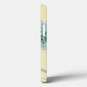 ヴィンテージの青い花のパーソナライズなiPadの箱 Case-Mate iPhoneケース (裏面 / 左)