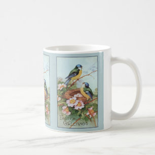 ヴィンテージの青い鳥イースター コーヒーマグカップ