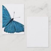 ヴィンテージの青いMorphoの蝶によってカスタマイズテンプレート 名刺 (正面/裏面)