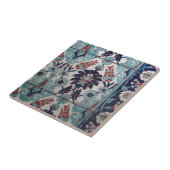 ヴィンテージの青および白いオットマンのタイルのデザイン タイル (側面)