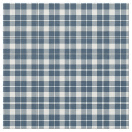 ヴィンテージの青および白いチェック模様の格子縞 ファブリック