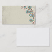 ヴィンテージの青および白いsakurasの名刺 名刺 (正面/裏面)