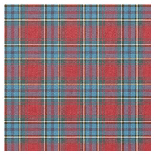 ヴィンテージの青および赤いスコットランドの格子縞 ファブリック (クローズアップ)