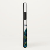 ヴィンテージの青くエレガントで多彩で王室のな孔雀の鳥 Case-Mate iPhoneケース (裏面/右)