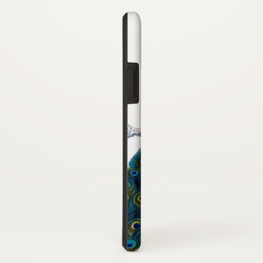 ヴィンテージの青くエレガントで多彩で王室のな孔雀の鳥 Case-Mate iPhoneケース (裏面/右)